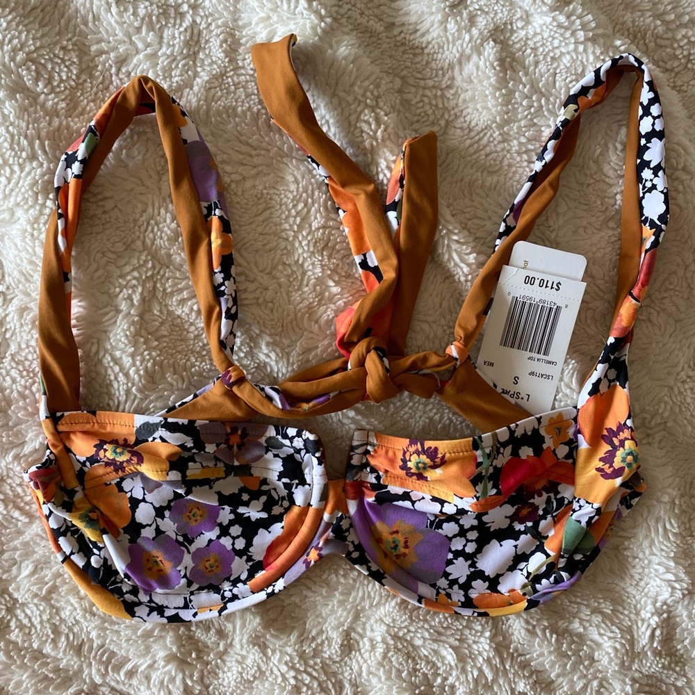L*Space Camellia Underwire Bikini Top Meadow Print